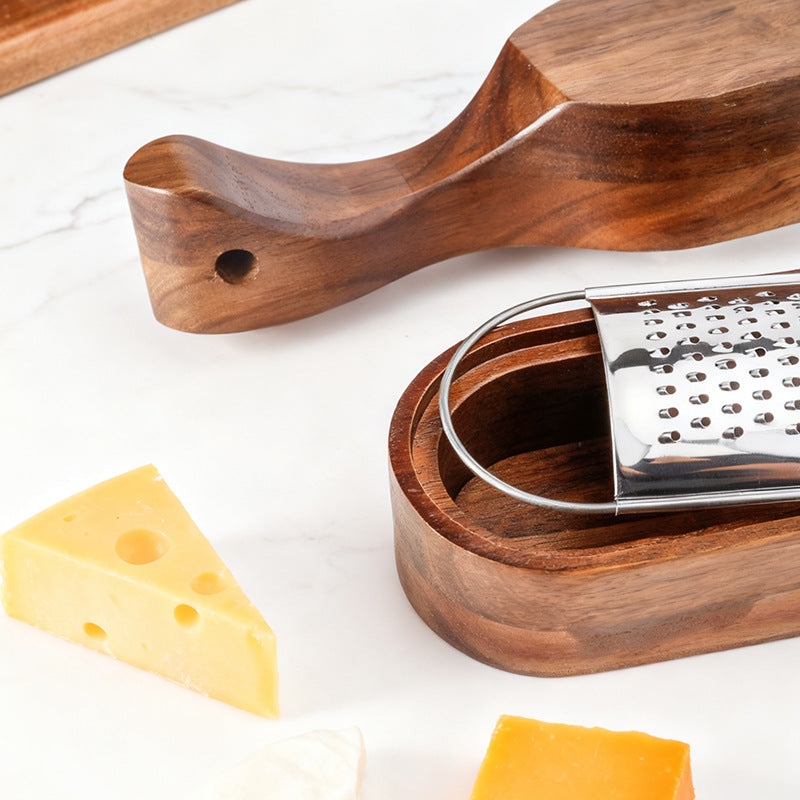 🥗 The Artisan Wood & Steel Cheese Grater - Elevate Your Culinary Ritual