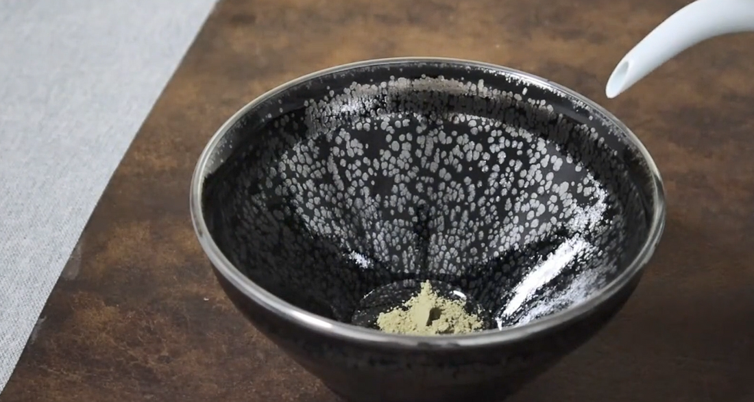 Dian Cha process with one gorgeous Temoku（Jian Zhan)