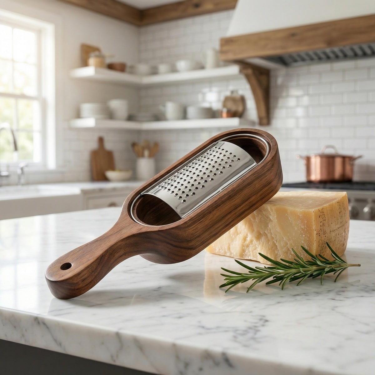 🥗 The Artisan Wood & Steel Cheese Grater - Elevate Your Culinary Ritual