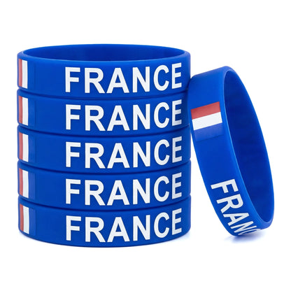 Portugal Flag Silicone Wristbands Set - Premium Rubber Bracelets for International Soccer Matches, Sports Fans Gear, Patriotic Spirit Accessories for Game Day & Parades - Soft & Durable (6-Pack)