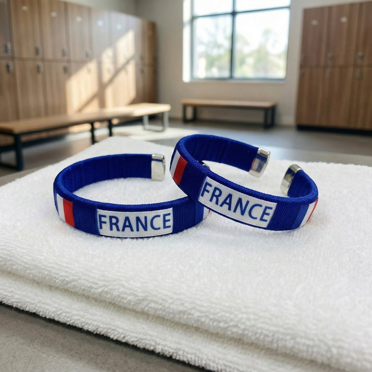 2 Pack Handmade Braided Country Flag Wristband - Premium Woven Fabric National Pride Bracelet - Ultra Comfortable & Adjustable Artisan Fan Band - Unique Souvenir for Game Day