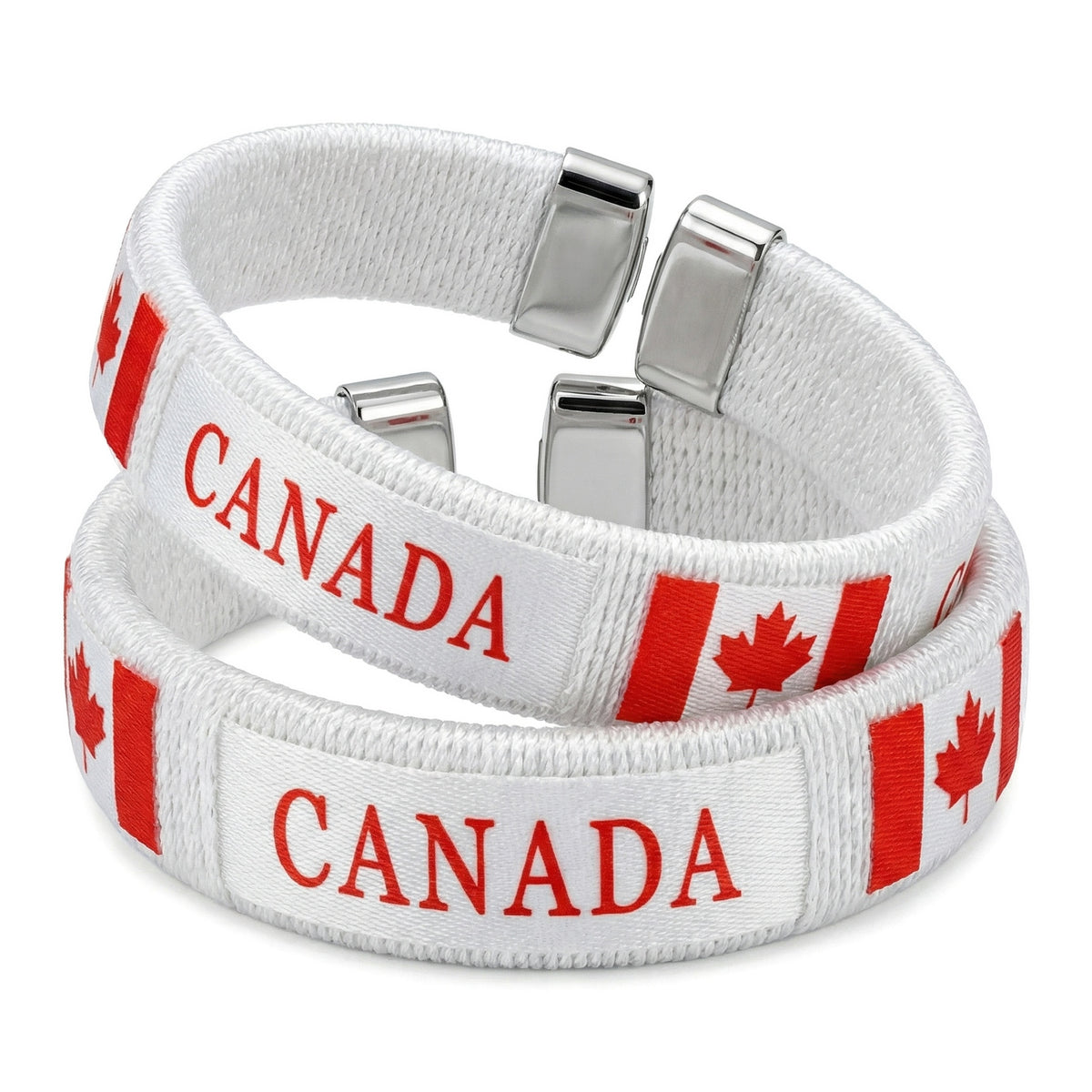 2 Pack Handmade Braided Country Flag Wristband - Premium Woven Fabric National Pride Bracelet - Ultra Comfortable & Adjustable Artisan Fan Band - Unique Souvenir for Game Day