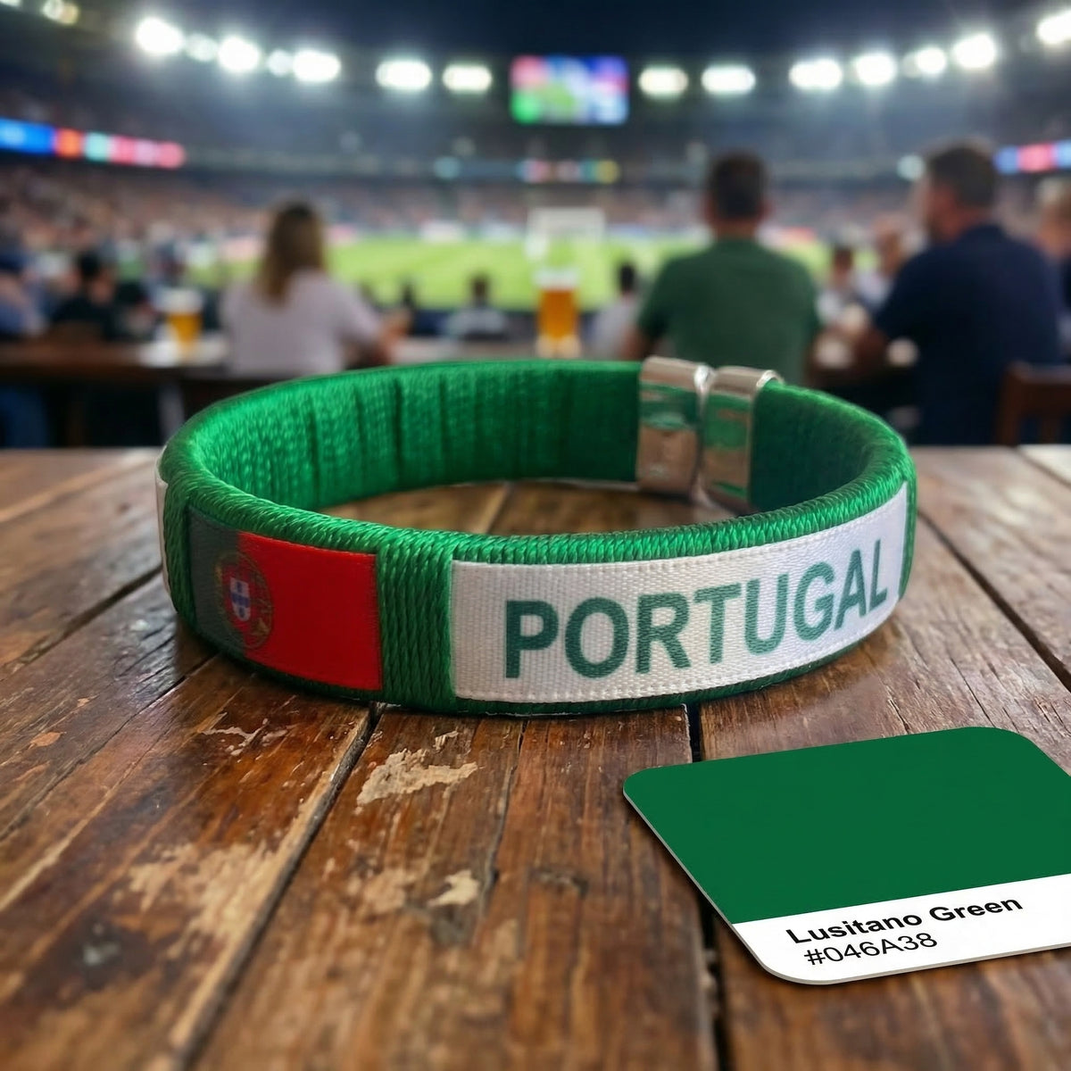 2 Pack Handmade Braided Country Flag Wristband - Premium Woven Fabric National Pride Bracelet - Ultra Comfortable & Adjustable Artisan Fan Band - Unique Souvenir for Game Day
