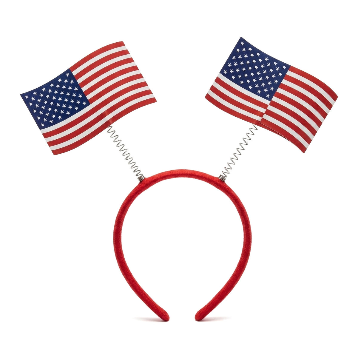 4 Pack Fan Spirit National Flag Headband - Elastic Patriotic Hair Accessory for Sports Events, Parades & Festivals